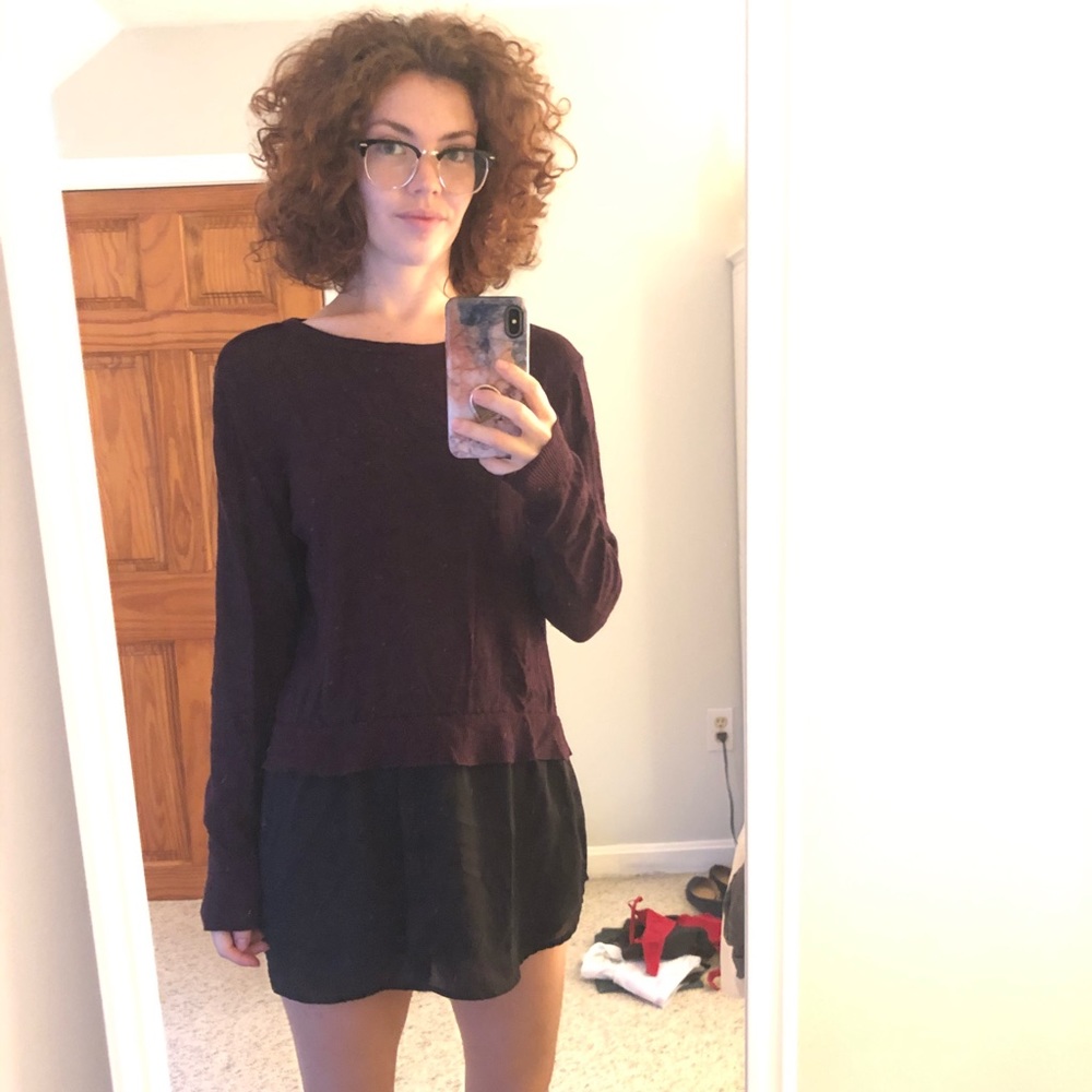 Deep Purple Layered Sweater